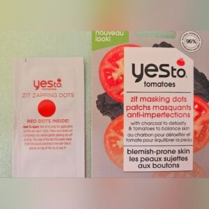 🔴⚫️ Yes To Tomatoes Zit Masking Dots Acne Patches Drug Store Recommended - Red